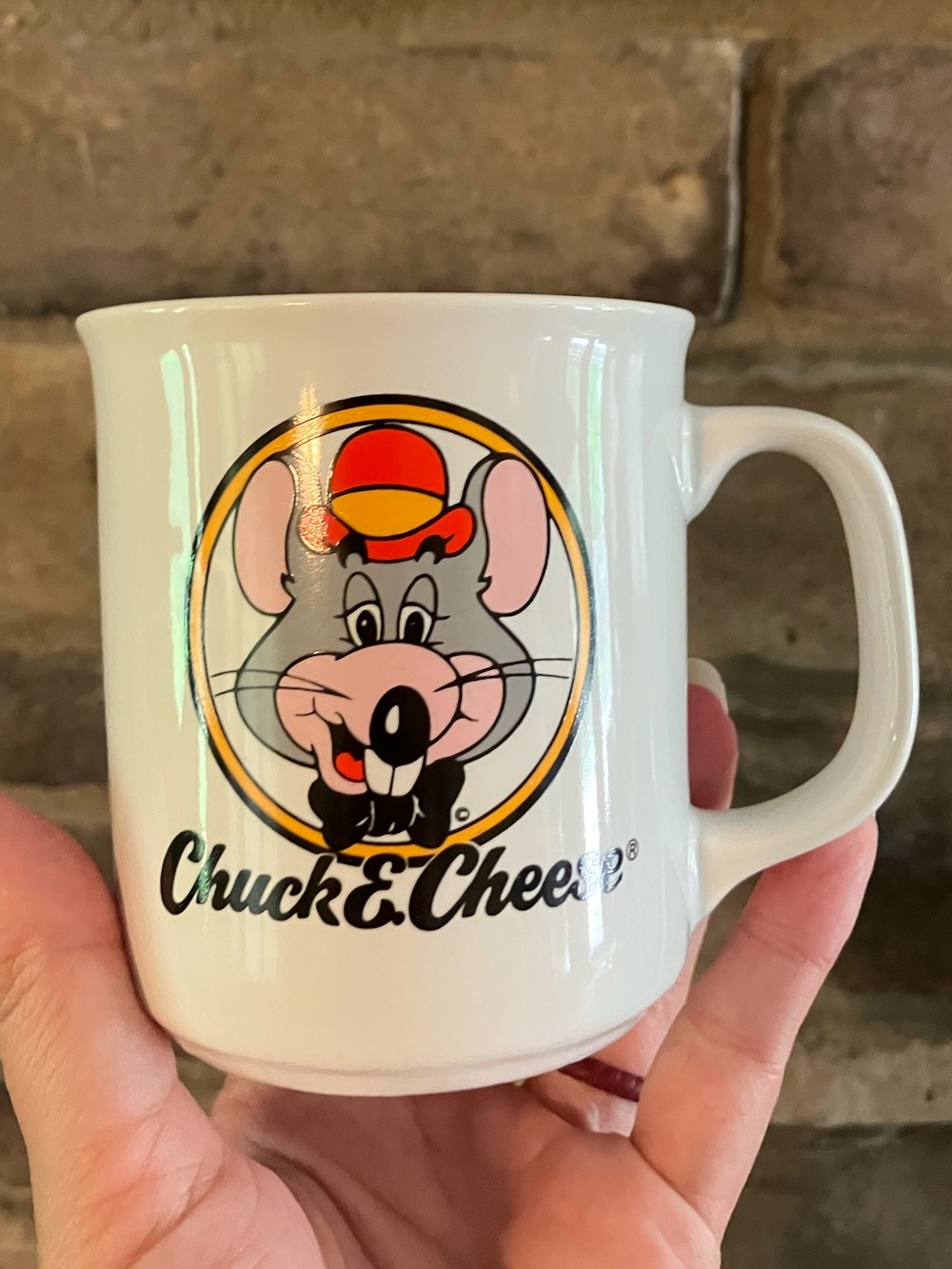 Vintage Chuck E Cheese Logo Mug - Classic Character Design